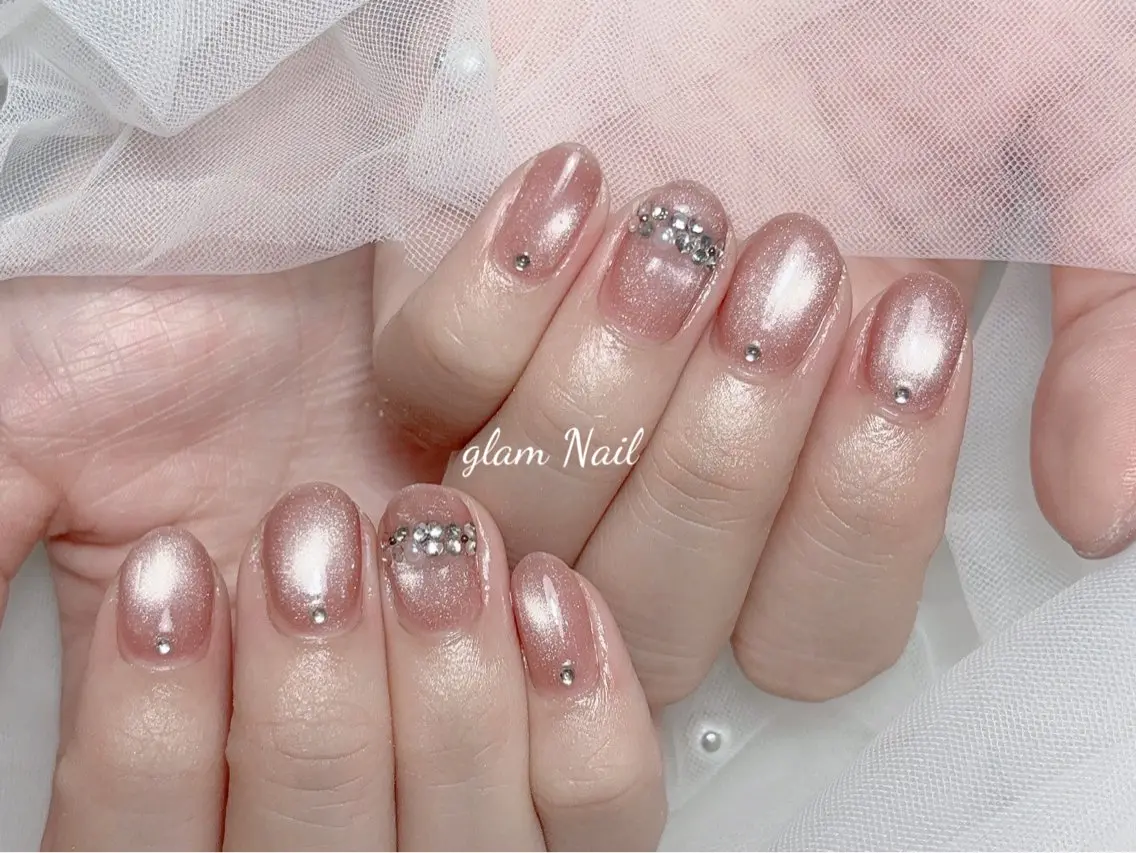 ネイル エツメ💅 長さ出し🎀デザインのネイルデザイン