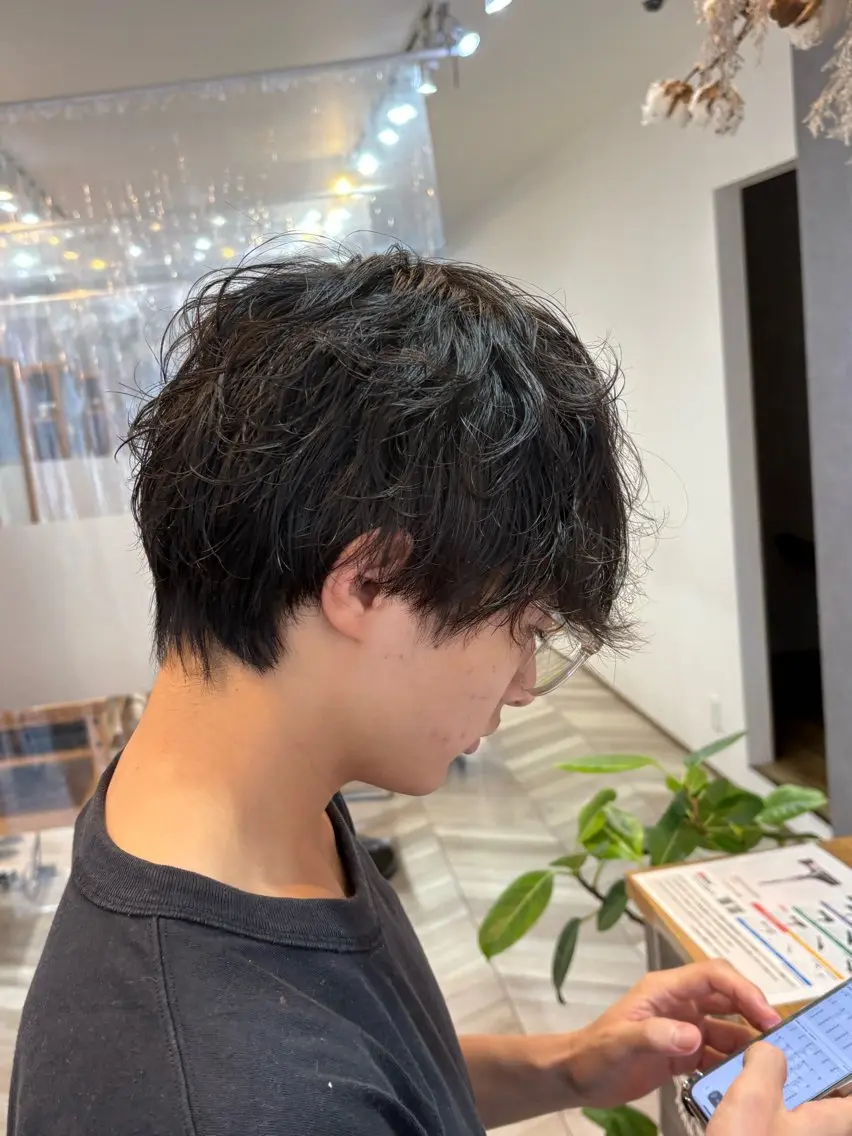 パーマ メンズ LaNA 佐藤なおのヘアスタイル