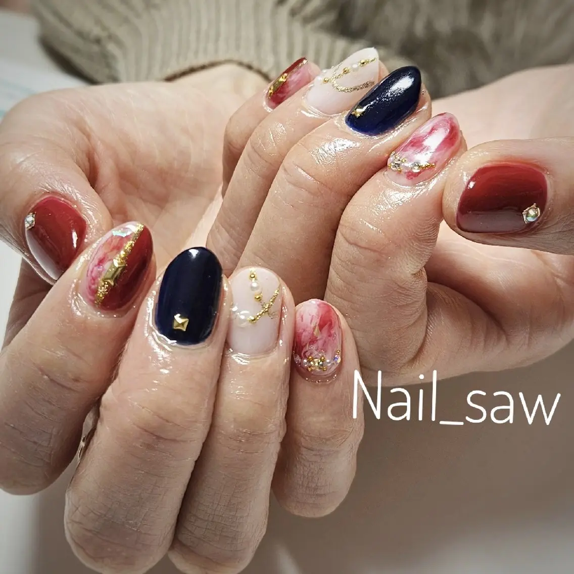 ネイル 持ち込み ハンドネイル Y. Saoriのネイルデザイン