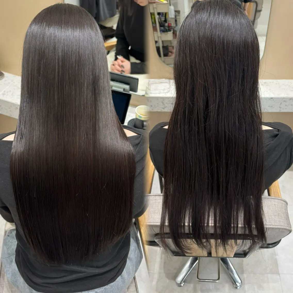ロング カラー パーマ カット 縮毛矯正 トリートメント 🌜美髪矯正/艶髪 /ボブ/こころ🌛のヘアスタイル