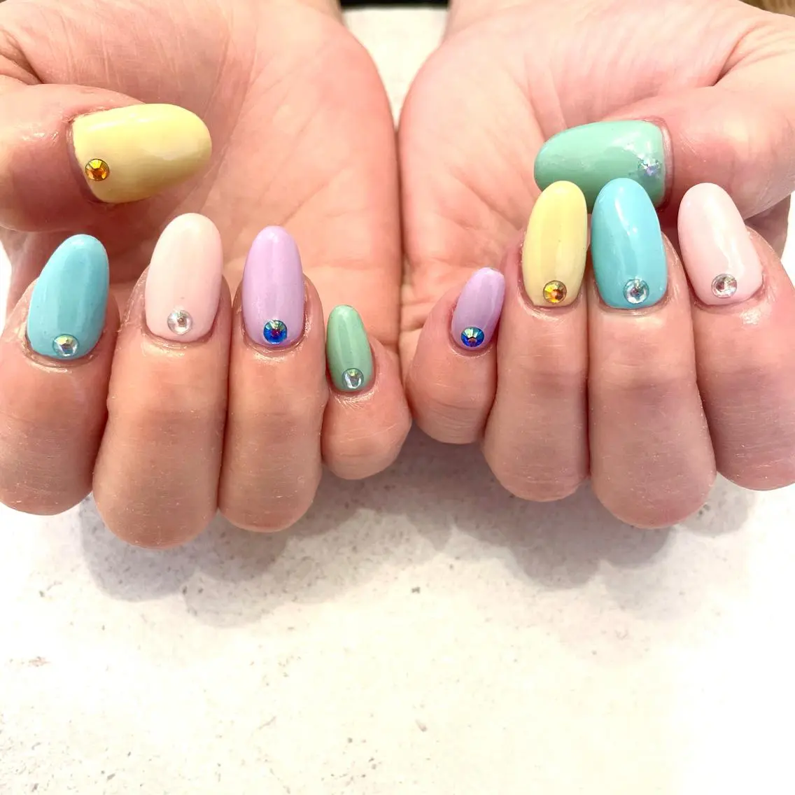 ネイル ハンドネイル Sea  nail by emaのネイルデザイン