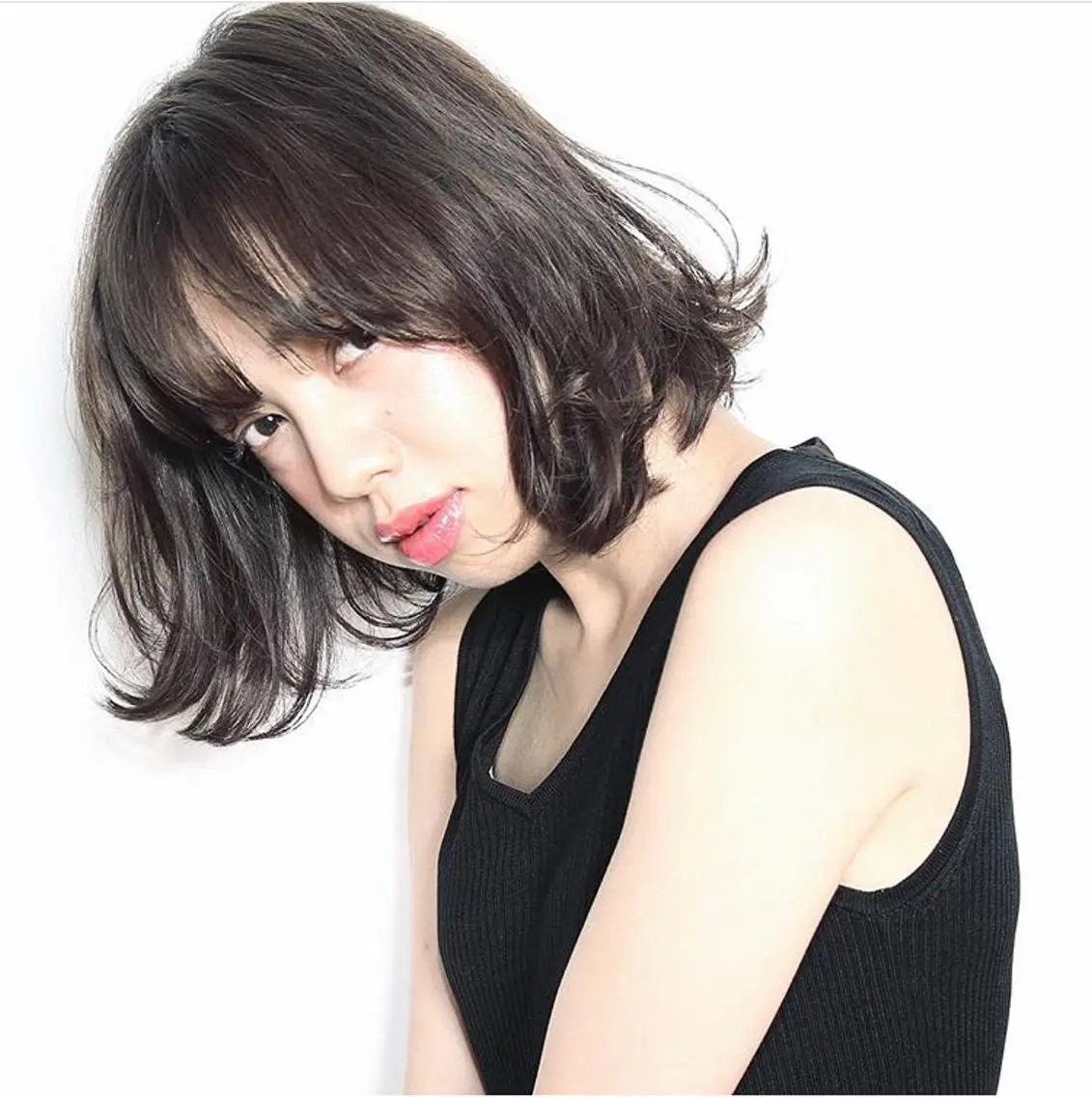 ミディアム カット トリートメント J /レイヤーカット /ショートボブのヘアスタイル