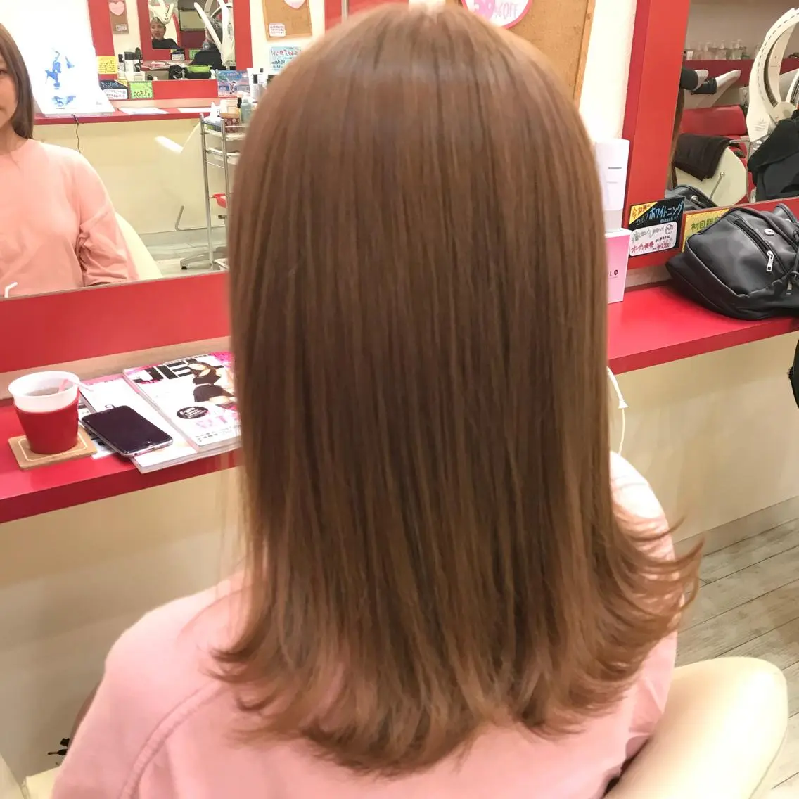 セミロング カラー ベージュカラー ブラウンカラー ブラウンベージュ 櫻井 なんなのヘアスタイル