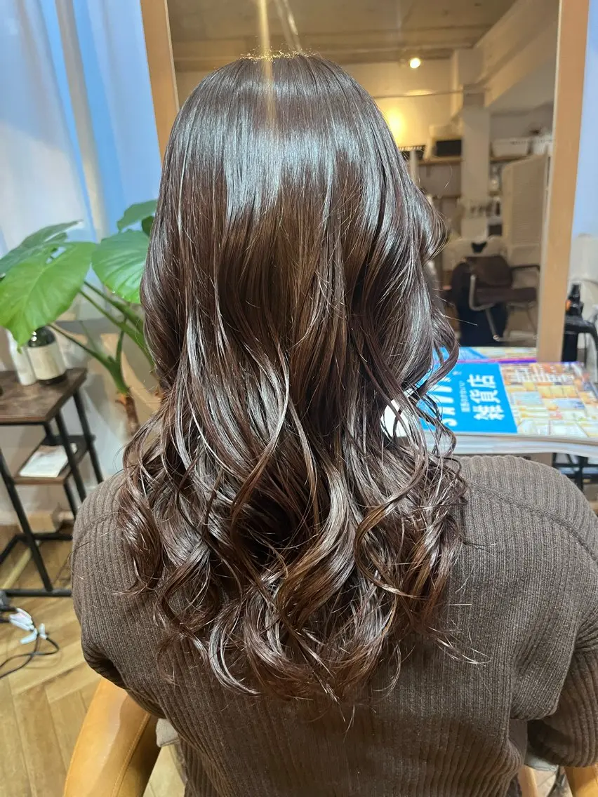 【再来】【女性限定】艶カラー+ヘッドスパ(15分)+トリートメント🌷💭🫧の写真