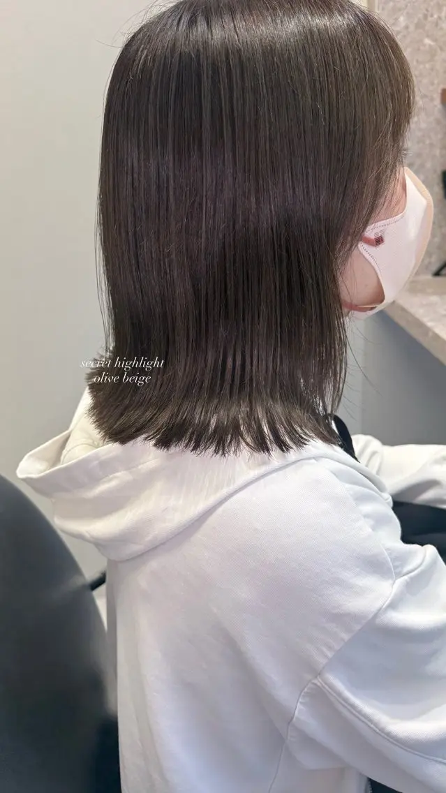 ミディアム カラー カット ヘアカラー トリートメント Amelie yunのヘアスタイル