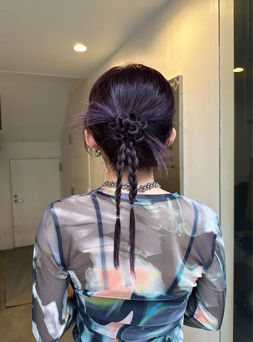 ミディアム ヘアアレンジ 竹中 彩音のヘアスタイル