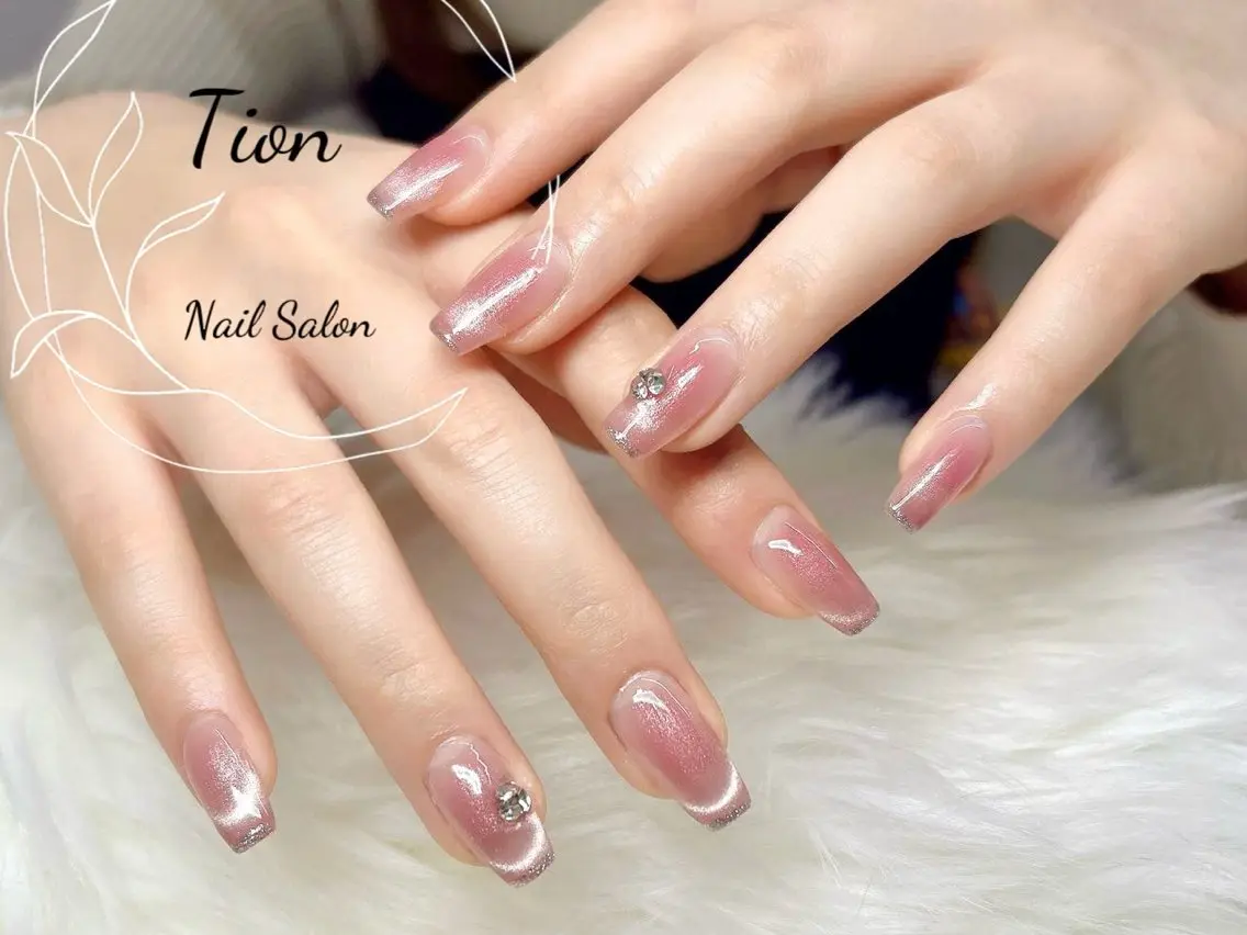 ネイル チークネイル 長さ出し フットネイル フレンチネイル ジェルネイル Nailsalon Tion武蔵小杉店のネイルデザイン