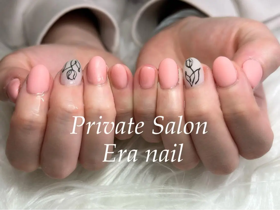 ネイル マットネイル シンプルネイル Era nailのネイルデザイン