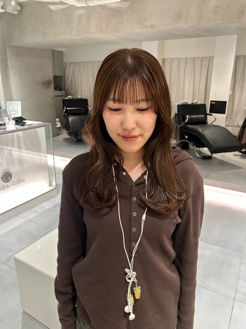 セミロング カラー カット ヘアカラー トリートメント 🧚つやさらhair 🧚manakaのヘアスタイル