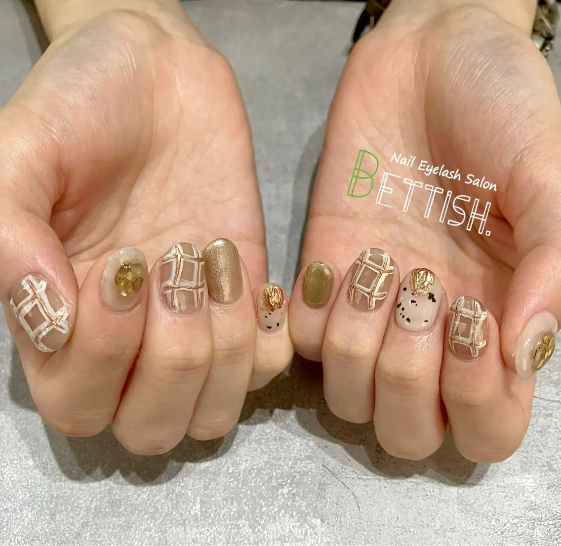 ネイル ブラウン ハンドネイル BETTISH. KUMIKO☺︎︎のネイルデザイン
