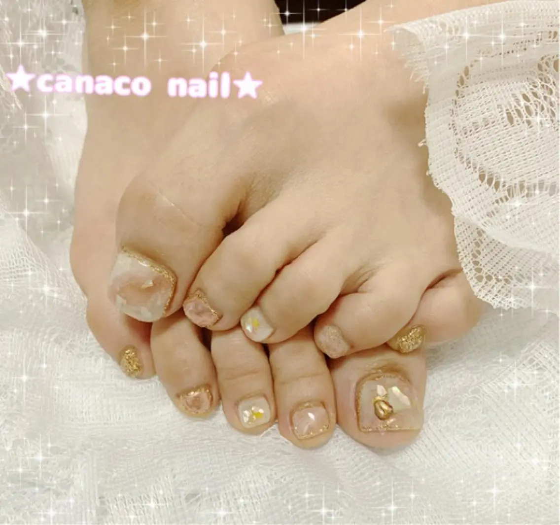ネイル フットネイル 大理石ネイル(マーブル) ミラーネイル ピンク ベテランネイル cnc nailのネイルデザイン