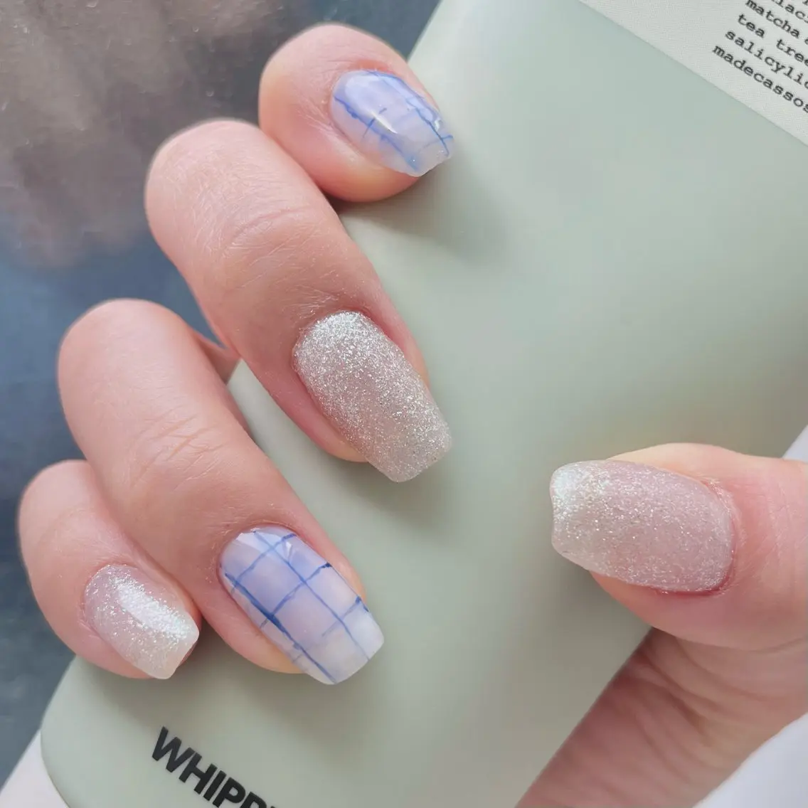 ネイル ブルー ハンドネイル はなねいる Hananailのネイルデザイン