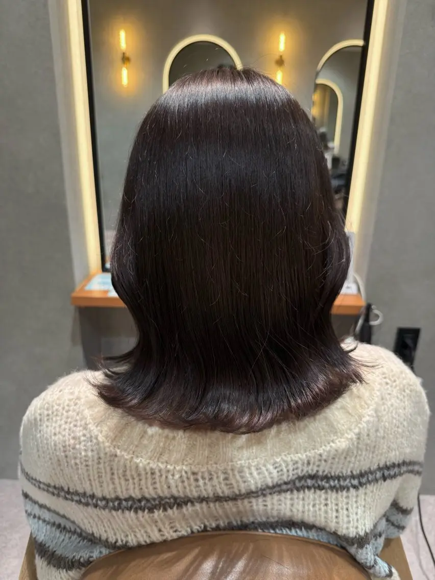 ミディアム カラー カット パーマ HINATA / La fith河原町のヘアスタイル