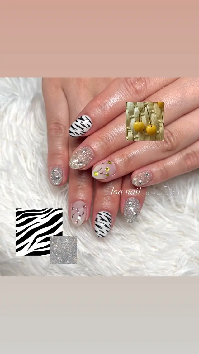 ネイル アニマル柄 持ち込み ハンドネイル loa nailのネイルデザイン