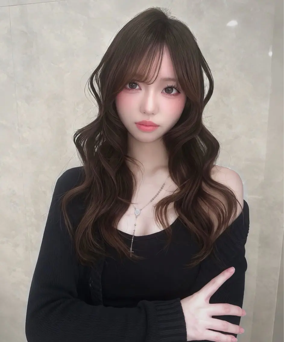 ロング カラー 天野 ひとみのヘアスタイル