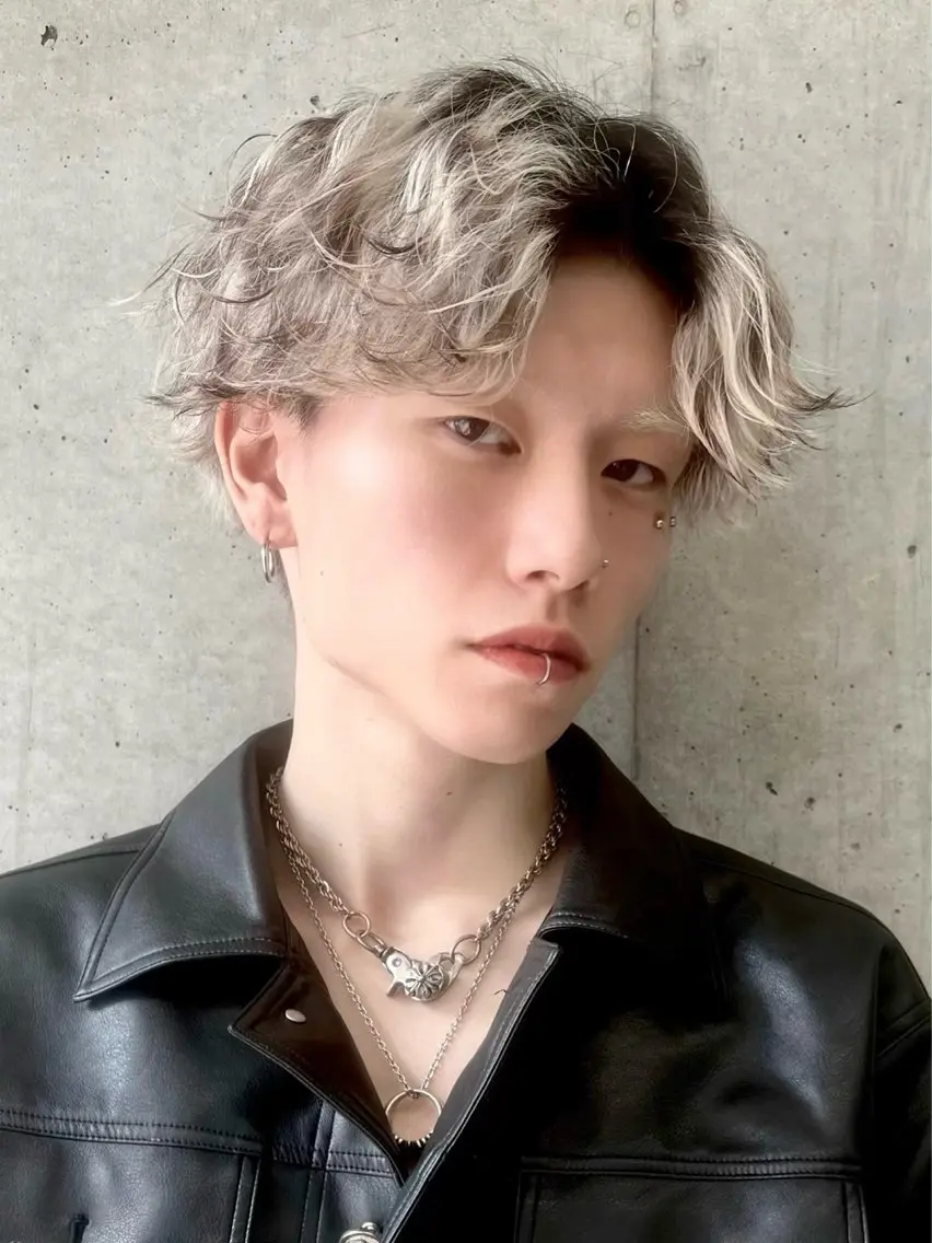 カラー メンズ 【メンズ特化】 シャドウパーマのヘアスタイル