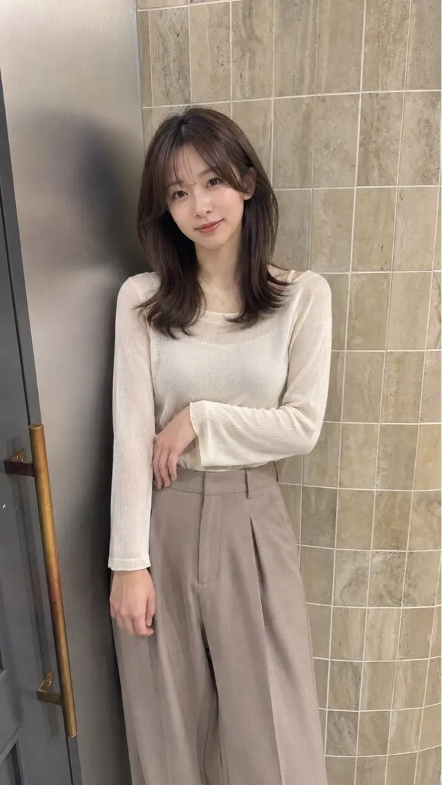 ミディアム カラー カット ヘアカラー 松本 俊樹のヘアスタイル