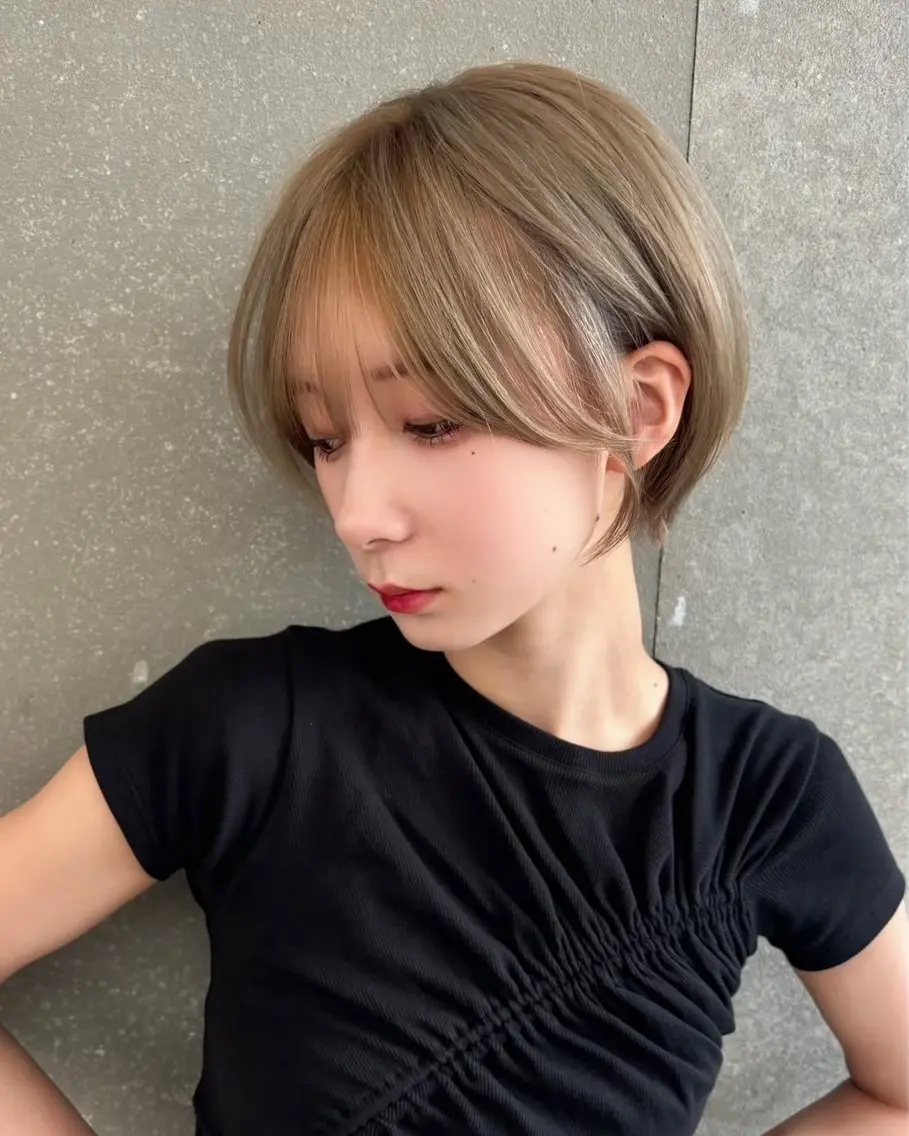 ショート けいし🐬ボブ 美髪縮毛矯正のヘアスタイル