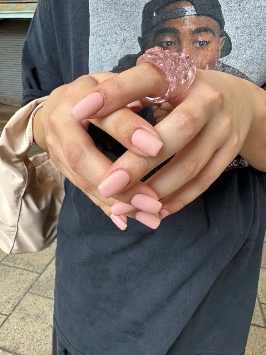 ネイル マットネイル ピンク ハンドネイル フットネイル nailsalon ∞ ﾐｶﾅﾙ ∞のネイルデザイン