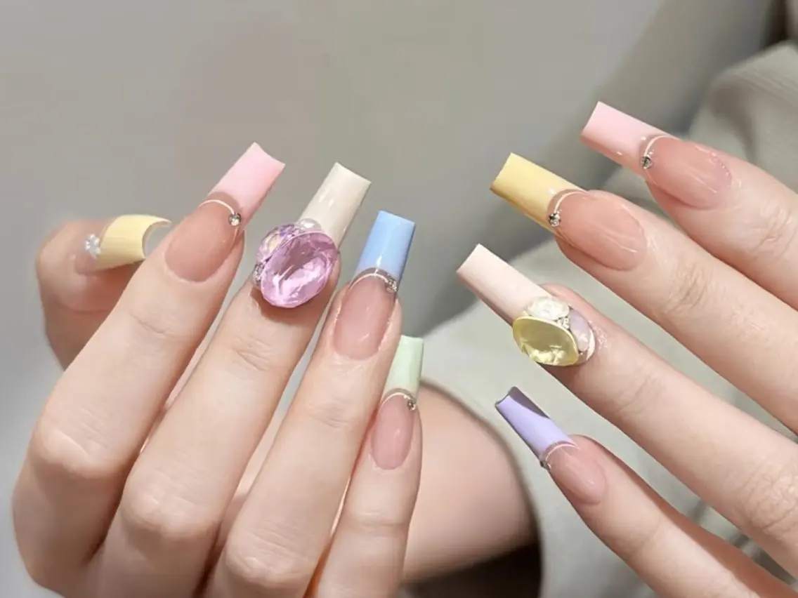 ネイル フレンチネイル 春ネイル YK Beauty Salonのマツエク・マツパデザイン