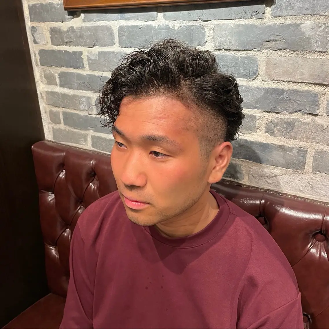 ショート メンズ メンズパーマ カット無料 長利愛花のヘアスタイル