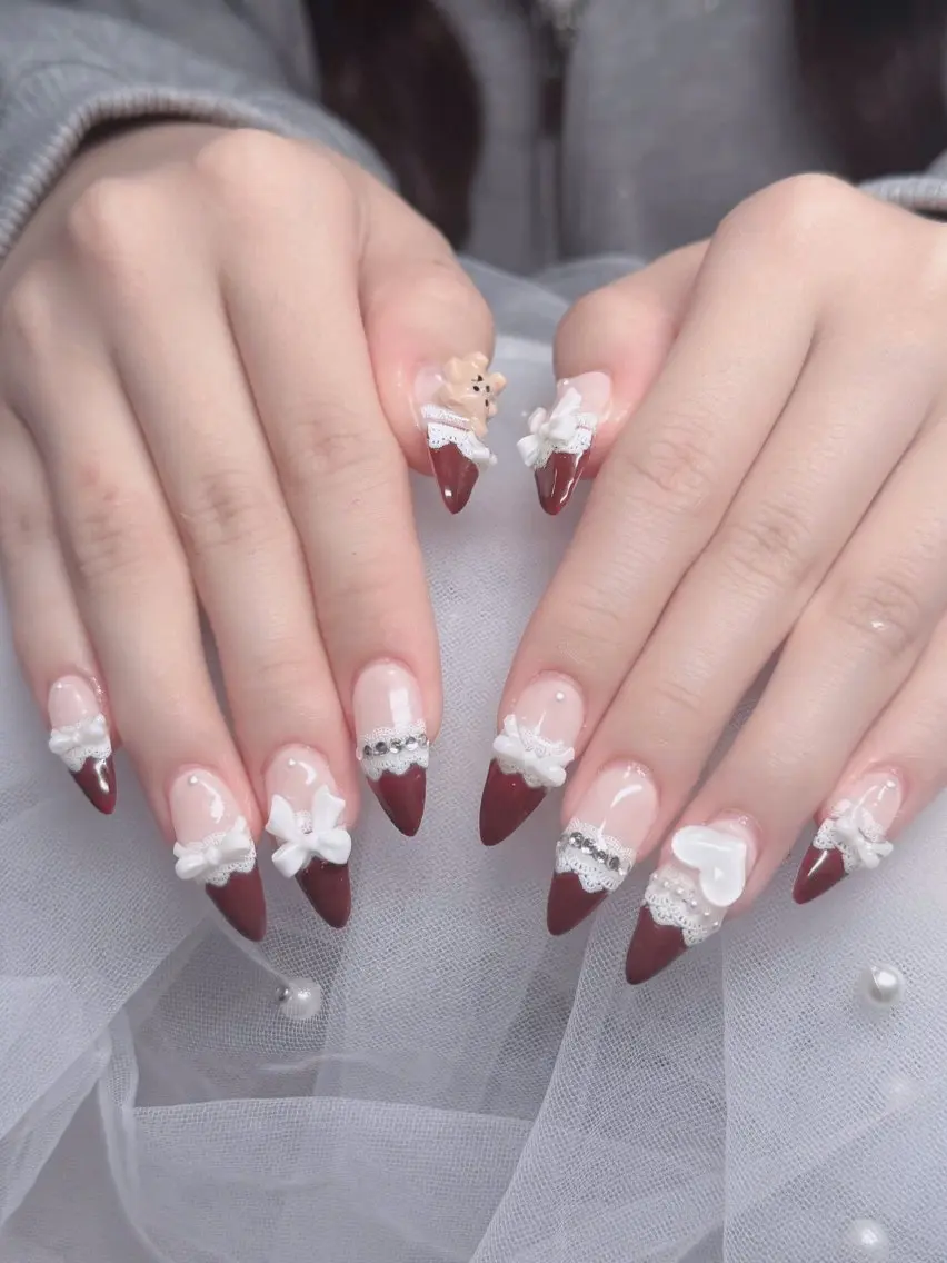 ネイル フレンチネイル ジェルネイル ハロウィン 韓国ネイル マグネットネイル ハンドネイル Hbaby nailのネイルデザイン