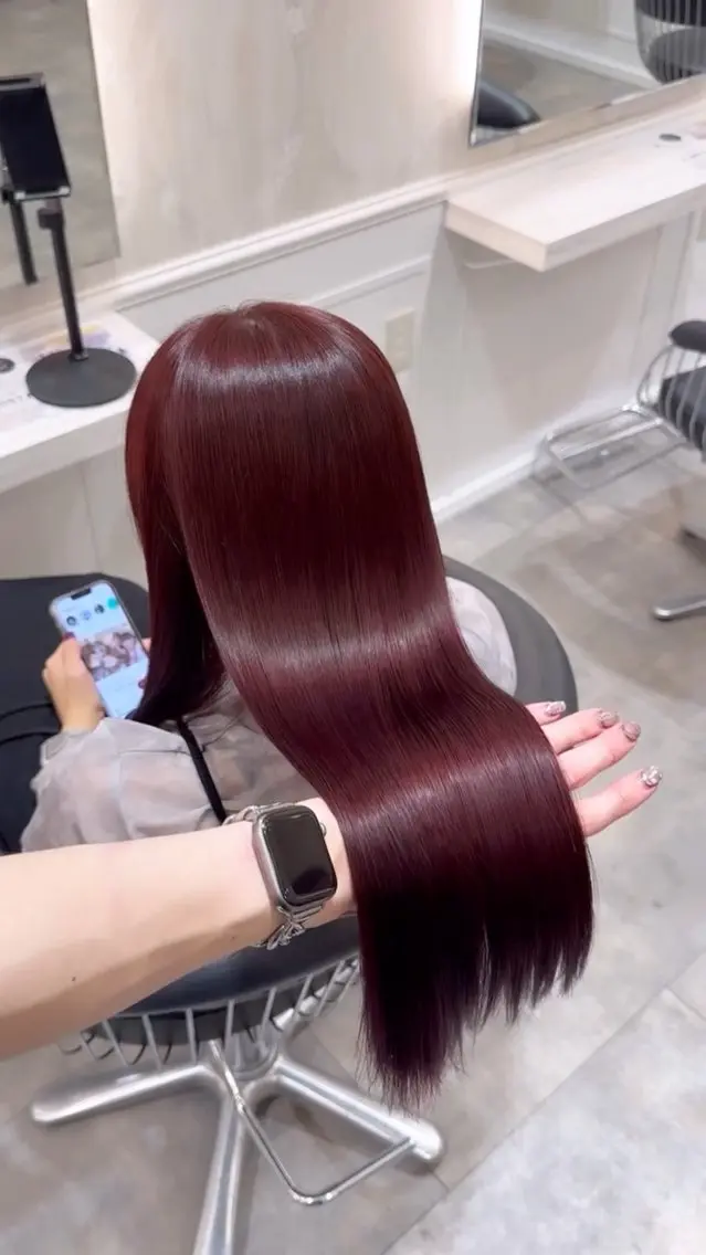 カラー 艶カラー/ヘアセット /momo🎀のヘアスタイル