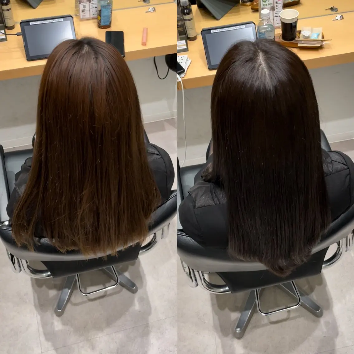 ミディアム カラー 透明感カラー イルミナカラー トリートメント ヘアカラー 髪質改善ヘアケア 艶髪特化/上田のヘアスタイル