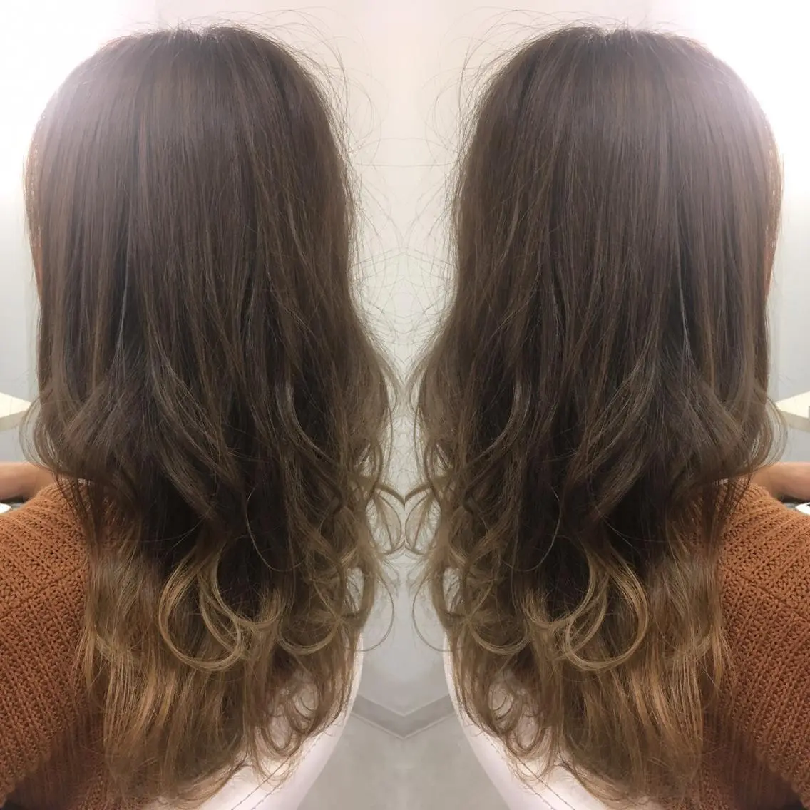 セミロング ロング カラー 髪質改善 中川 翔のヘアスタイル