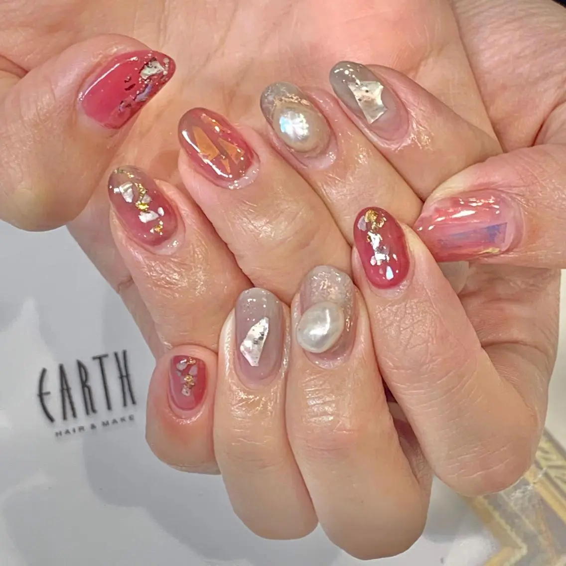ネイル ニュアンスネイル ハンドネイル 佐藤 まりえのネイルデザイン