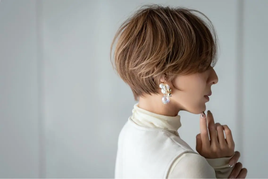 ショート カラー クロスパーマ松永裕久 似合わせカットのヘアスタイル