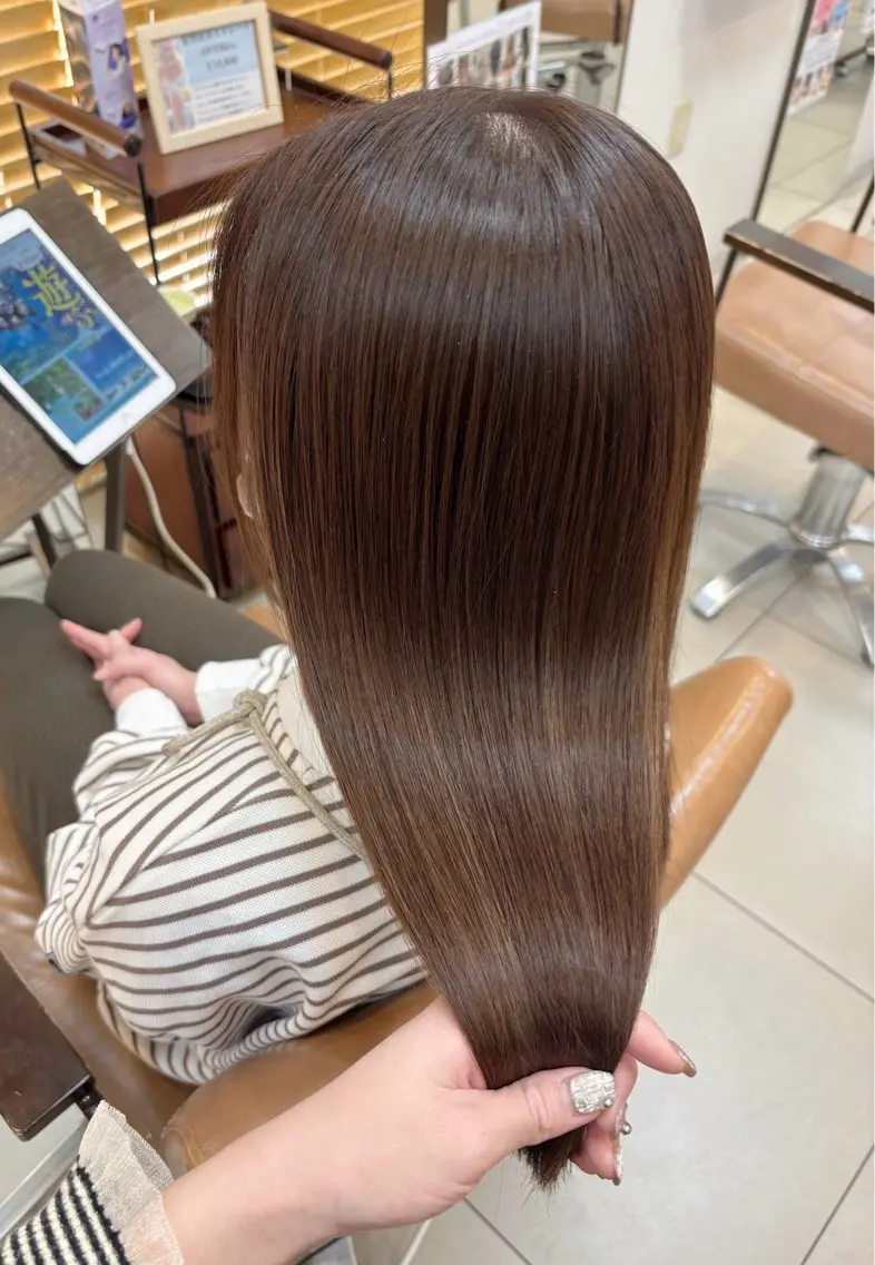 ミディアム カラー ブラウンカラー ショコラブラウン 髪質改善 トリートメント ヘアカラー トリートメント 頭皮×髪質改善 透明感カラー💎中村のヘアスタイル
