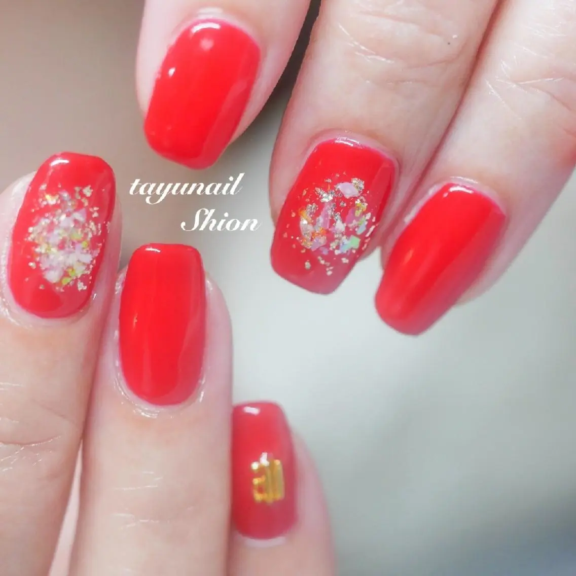 ネイル アートネイル ブルー ジェルネイル キラキラネイル パラジェル ネイルサロン 【たゆnail】のネイルデザイン