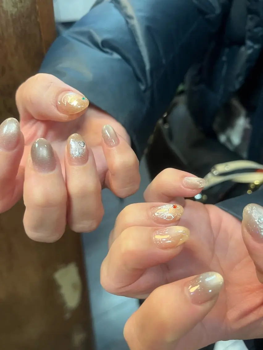ネイル ニュアンスネイル シンプルネイル SAKU nail 作島茜のネイルデザイン