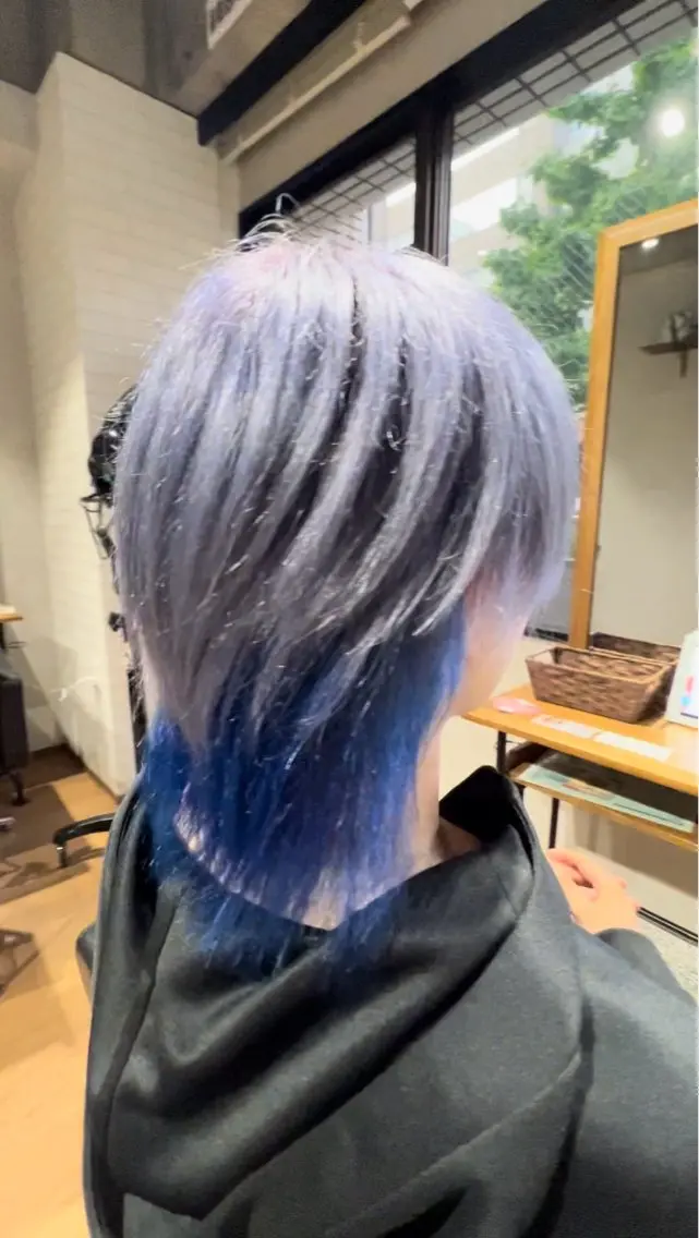 ミディアム カラー インナーカラー ウルフカット カット ヘアカラー ✨ハイトーン カラー福岡拓也✨のヘアスタイル