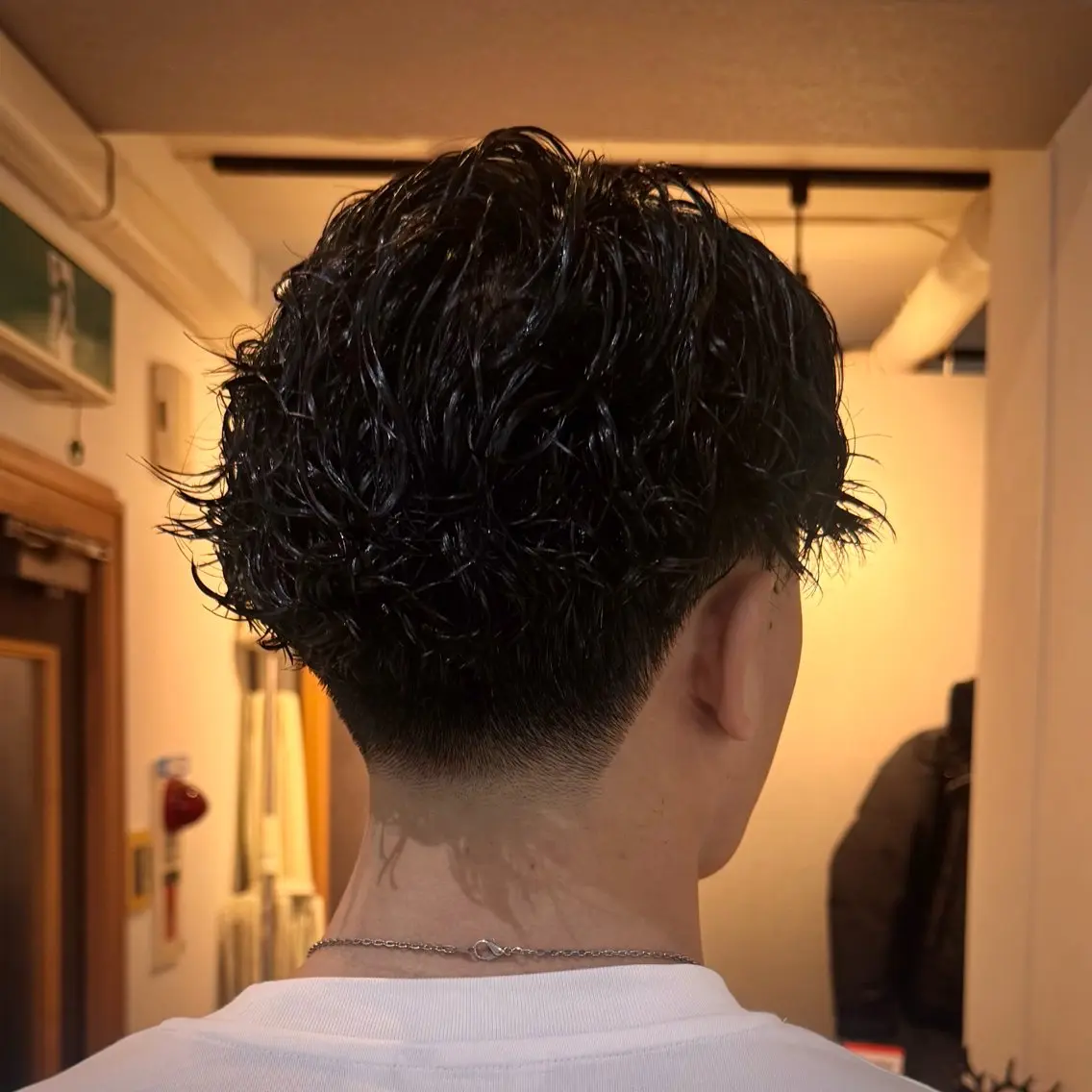 ショート パーマ メンズ フェードカット ショートヘア カット パーマ 立川メンズカット/ メンズパーマ💈三上のヘアスタイル