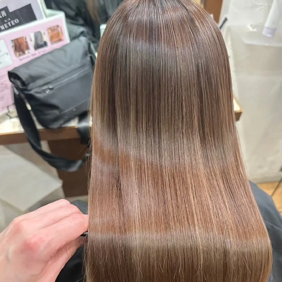 ロング カラー 縮毛矯正/ワンカラー モデル募集🫧田村のヘアスタイル