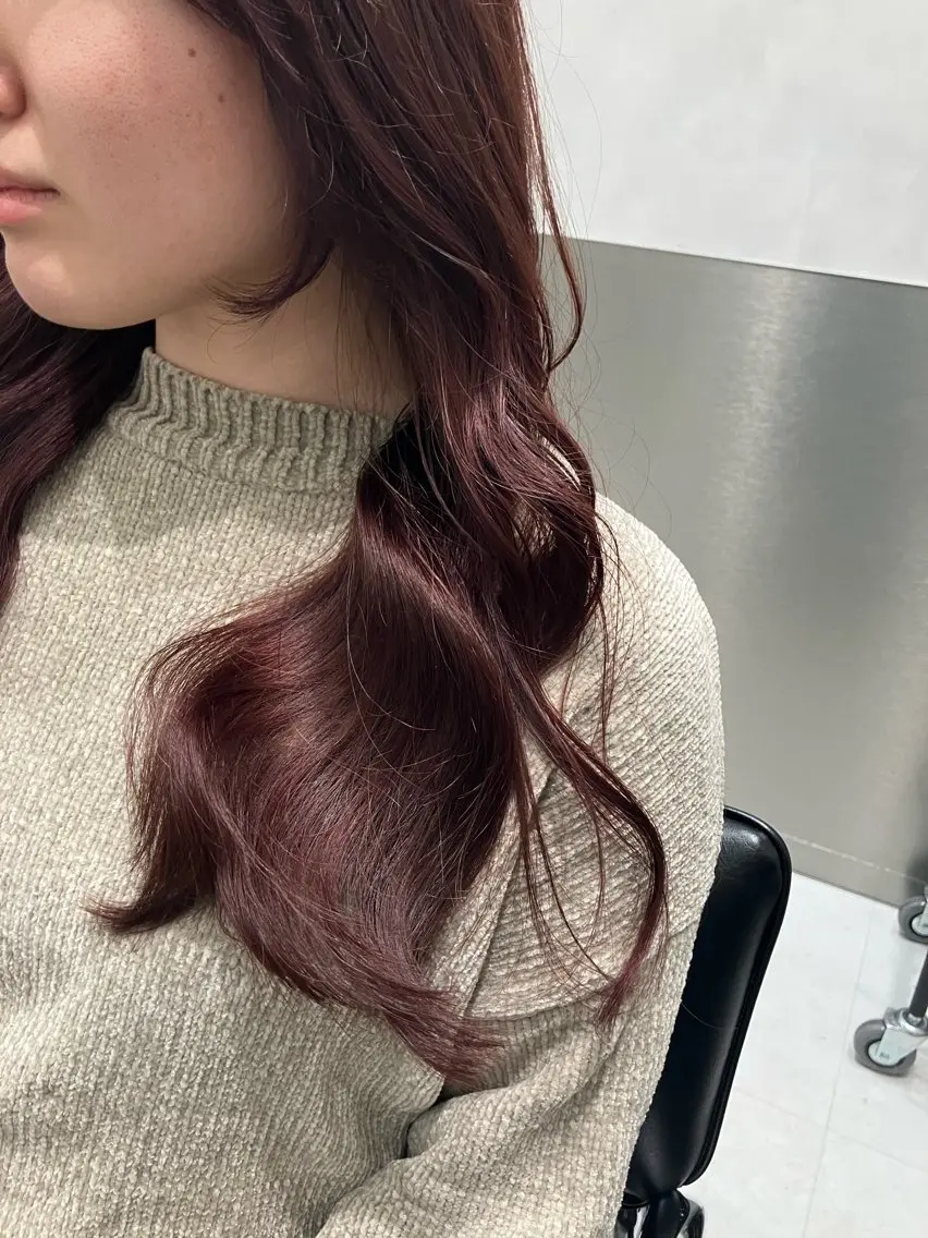 ロング カラー カット ヘアカラー トリートメント 💖ブリーチなし透明 感💖ASAHIのヘアスタイル
