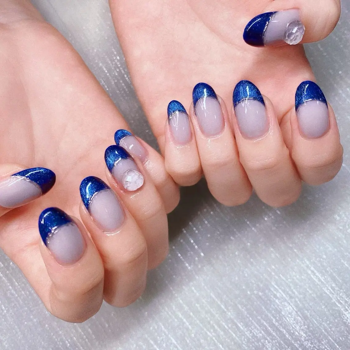 ネイル 長さ出し ミラーネイル ハンドネイル Nailist suzuのネイルデザイン