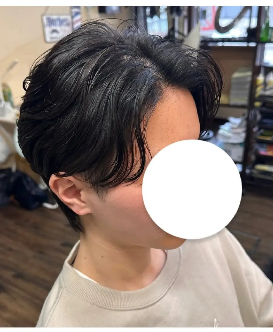 パーマ メンズ フェザーパーマ メンズパーマ 青木 健二のヘアスタイル