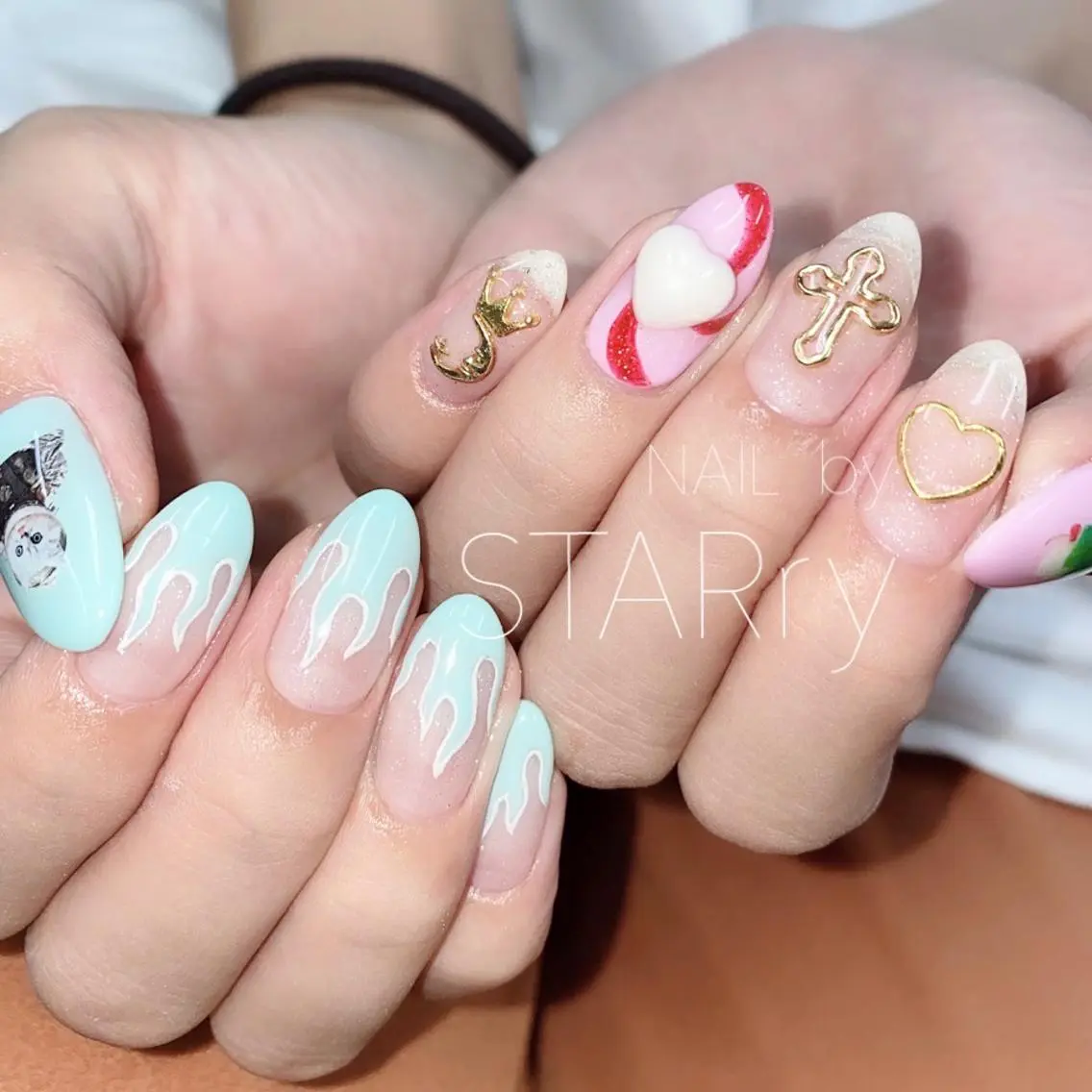 ネイル アートネイル ジェルネイル ニュアンスネイル パラジェル NAIL by STARry 川口のネイルデザイン