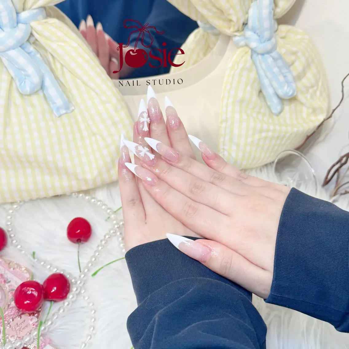 ネイル ブラウン 長さ出し キラキラネイル 韓国ネイル ロングネイル ハンドネイル JOSIE nail studioのネイルデザイン