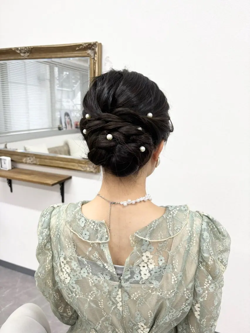 ヘアアレンジ 結婚式・ブライダル ヘアセット ヘアサロン ミカヅキのヘアスタイル