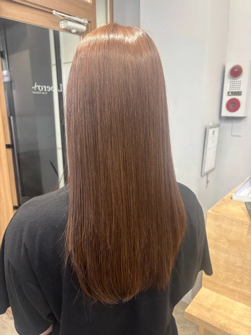 ロング カラー ブラウンカラー 透明感カラー グレージュ ヘアカラー トリートメント ヘアセット Libero / Hisaのヘアスタイル