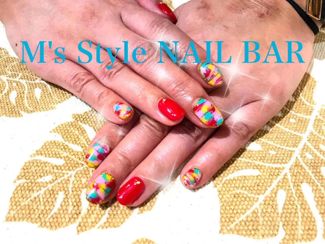 ネイル ピーコックネイル ハンドネイル M's Style NAIL BARのネイルデザイン
