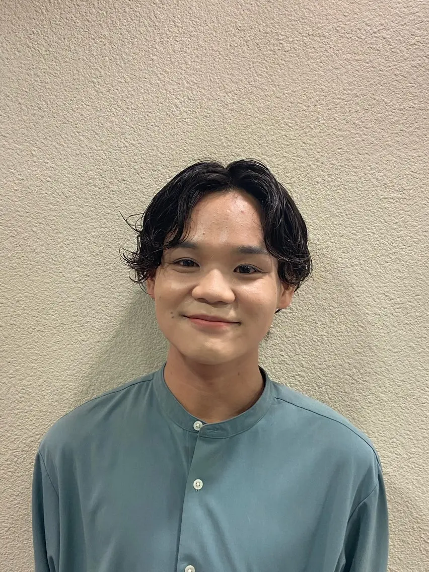 ショート パーマ メンズ 伸ばしかけ メンズ特化/茅ヶ崎 style磯貝裕介のヘアスタイル