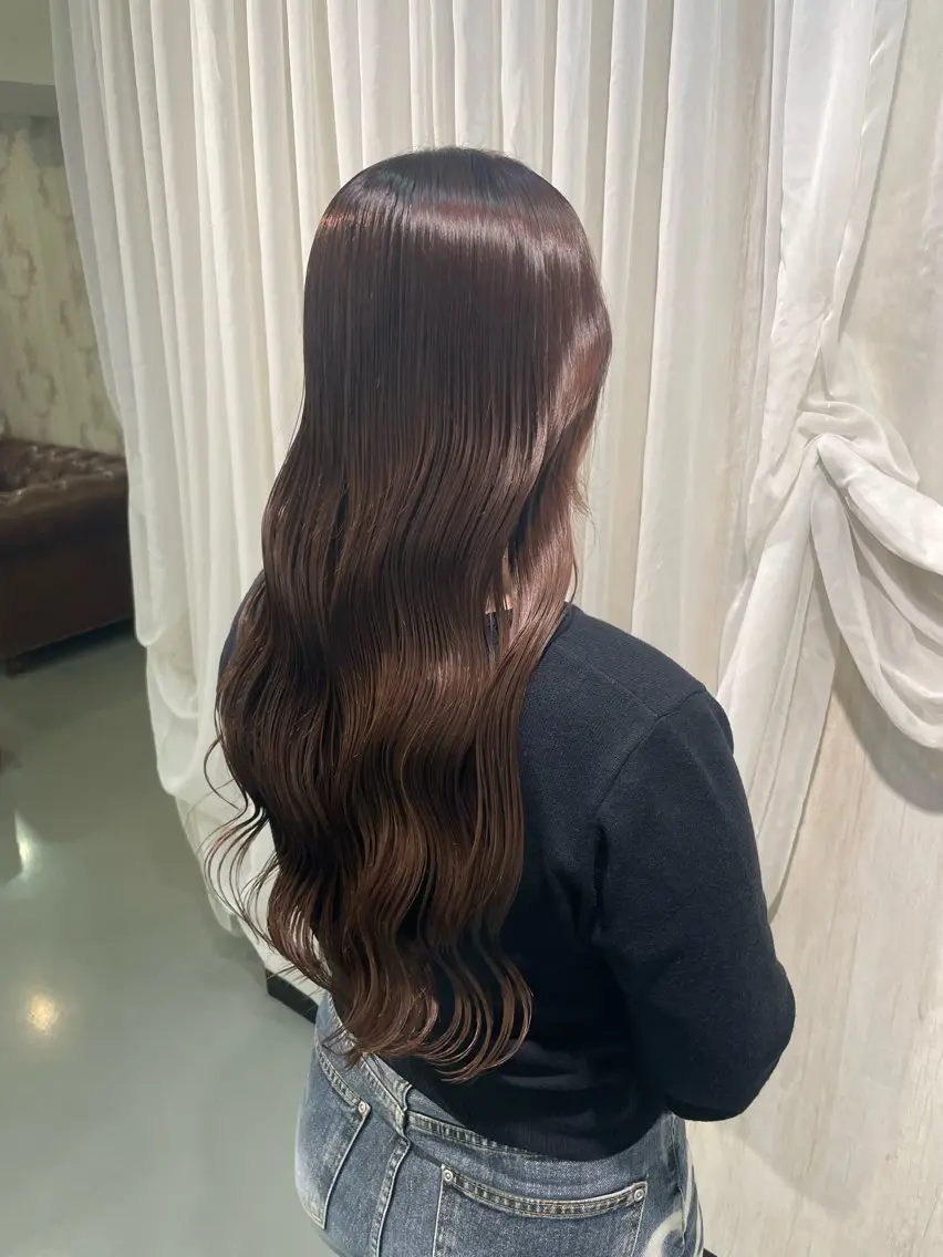 ロング カット ヘアカラー トリートメント ヘッドスパ 🍀火曜以外予約⭕ 安藤澪央☘️のヘアスタイル