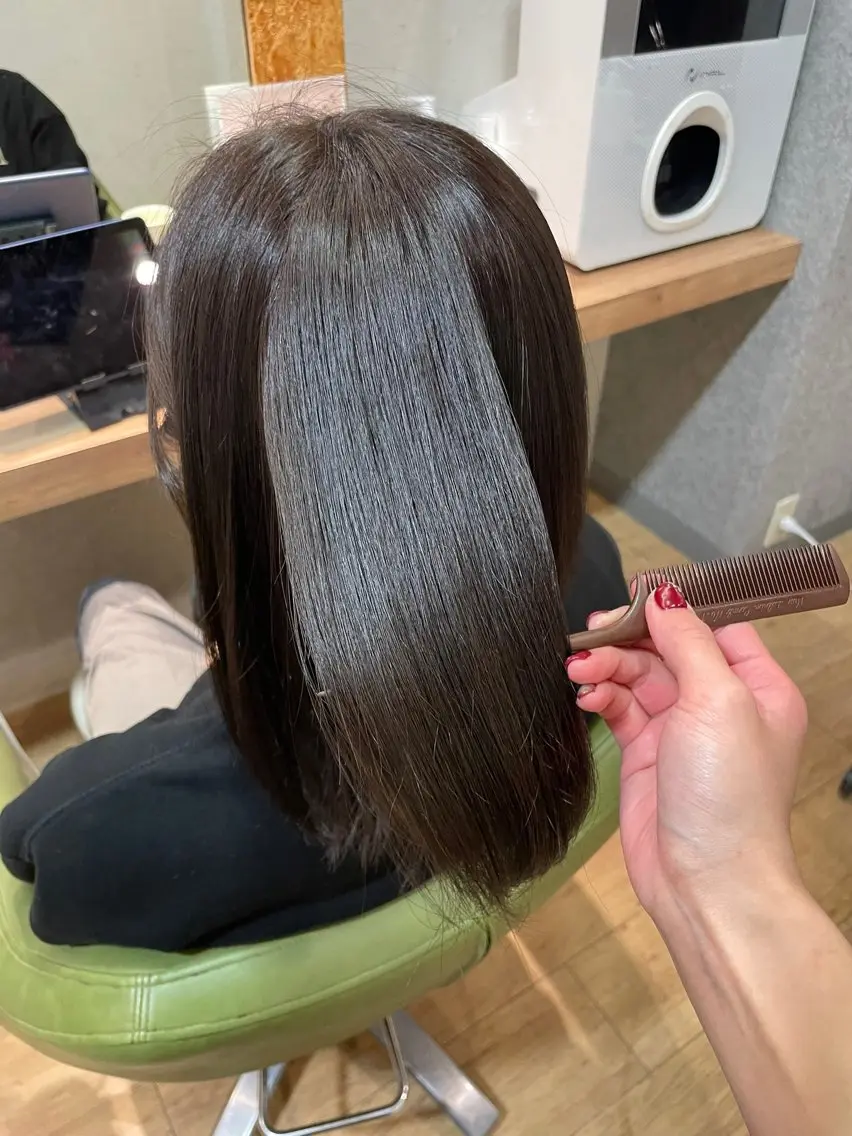 ミディアム カラー アッシュ ベージュカラー 透明感カラー グレージュ オリーブグレージュ ヘアカラー トリートメント 髪質改善/Bloss om🌷高橋沙衣のヘアスタイル