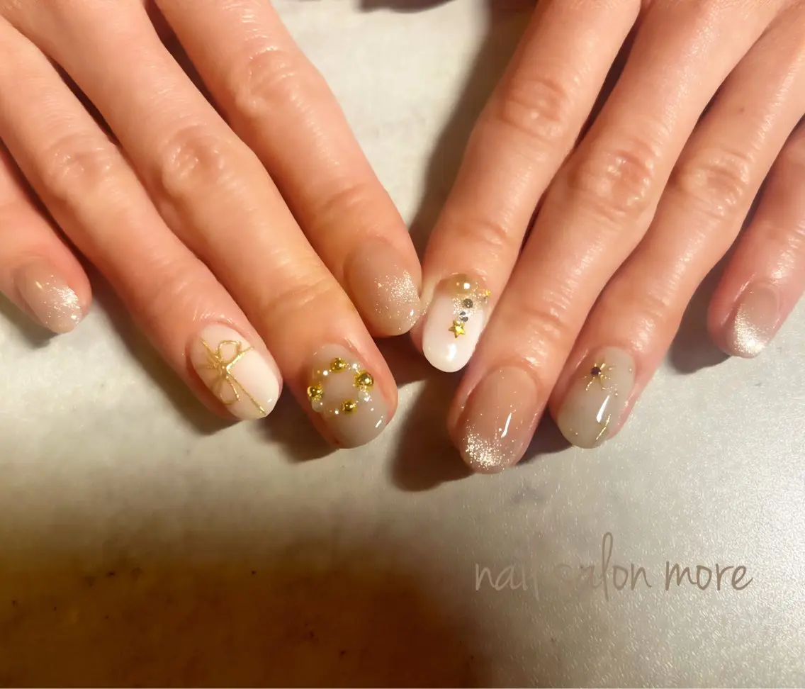 ネイル 冬ネイル クリスマス nail salon moreのネイルデザイン
