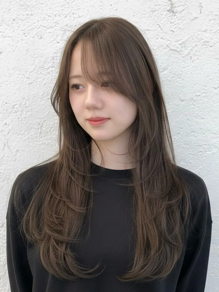 ロング カット ヘアカラー 🌼kuschel 女性優先🎀髪質改善のヘアスタイル